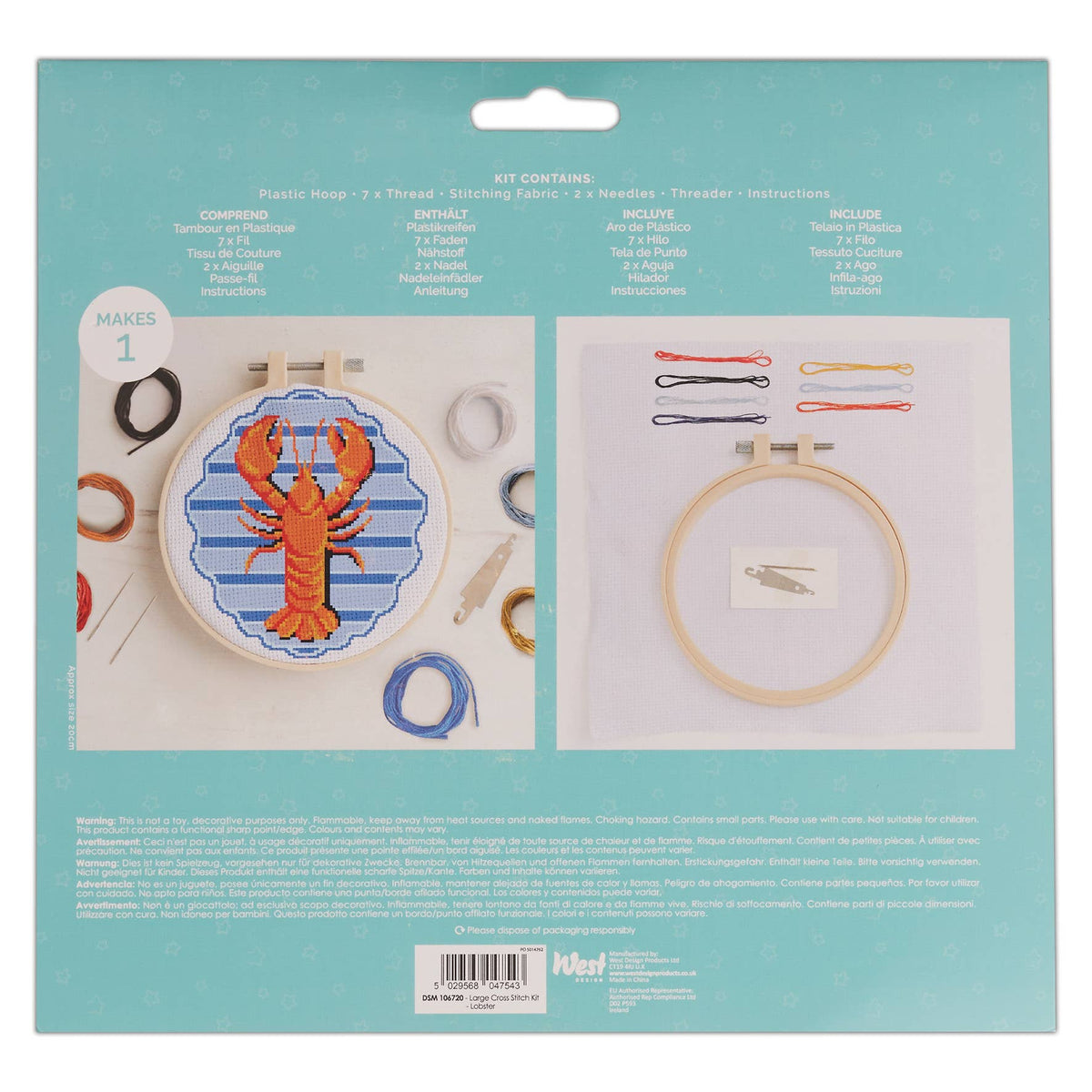 Hummer - Korssting Broderisett