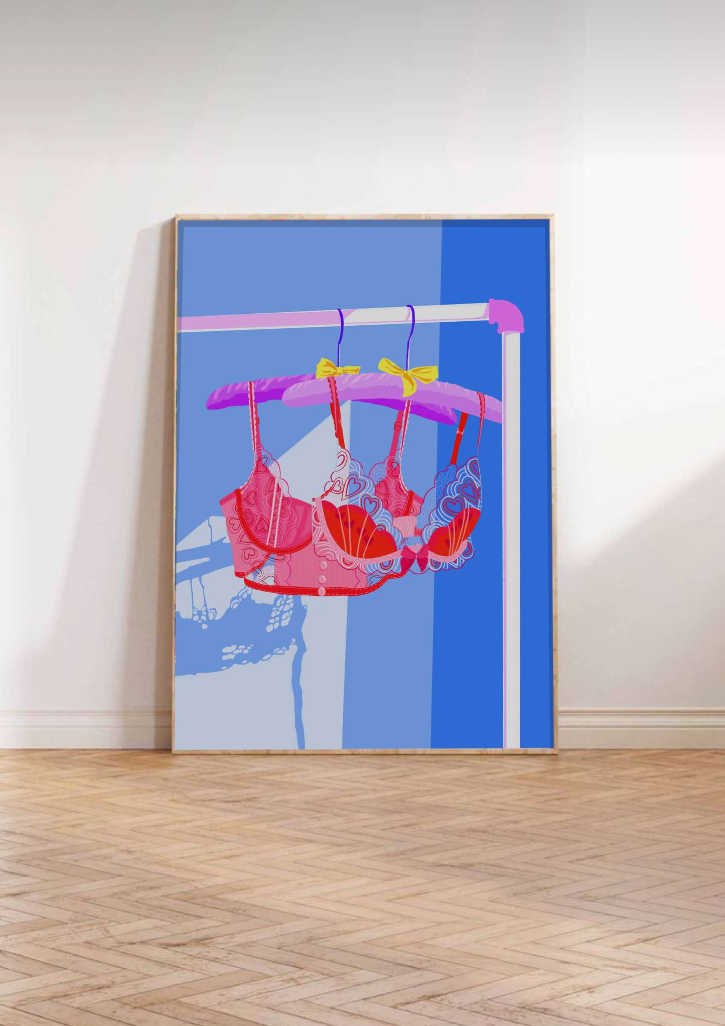Light Blue Lingerie Kunsttrykk A3