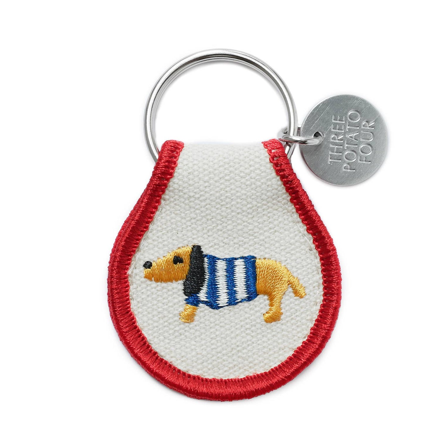 Hund I Genser - Brodert Nøkkelring