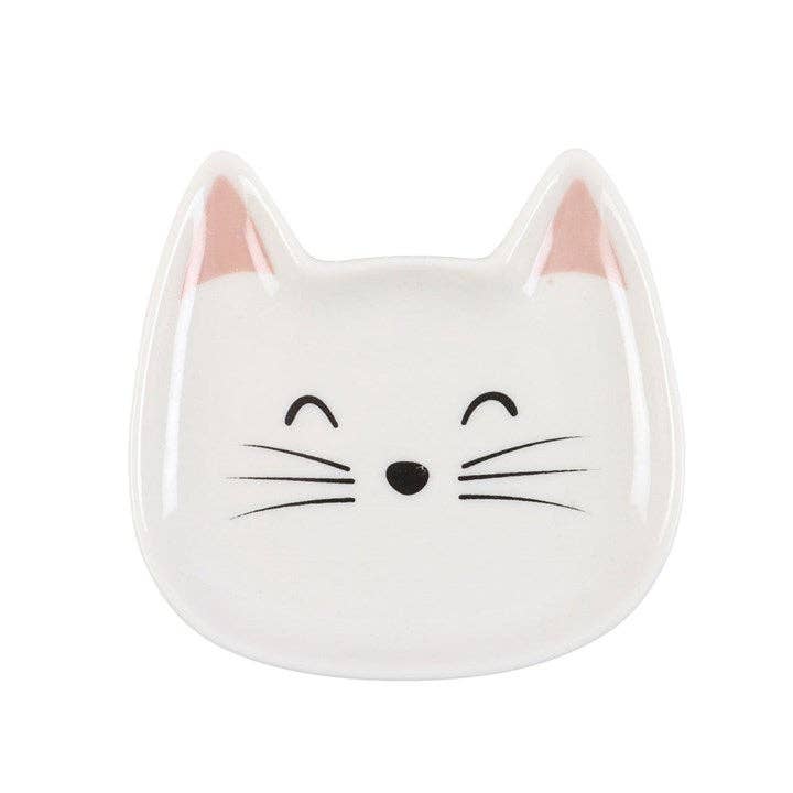 Hvit Katt Trinket Skål
