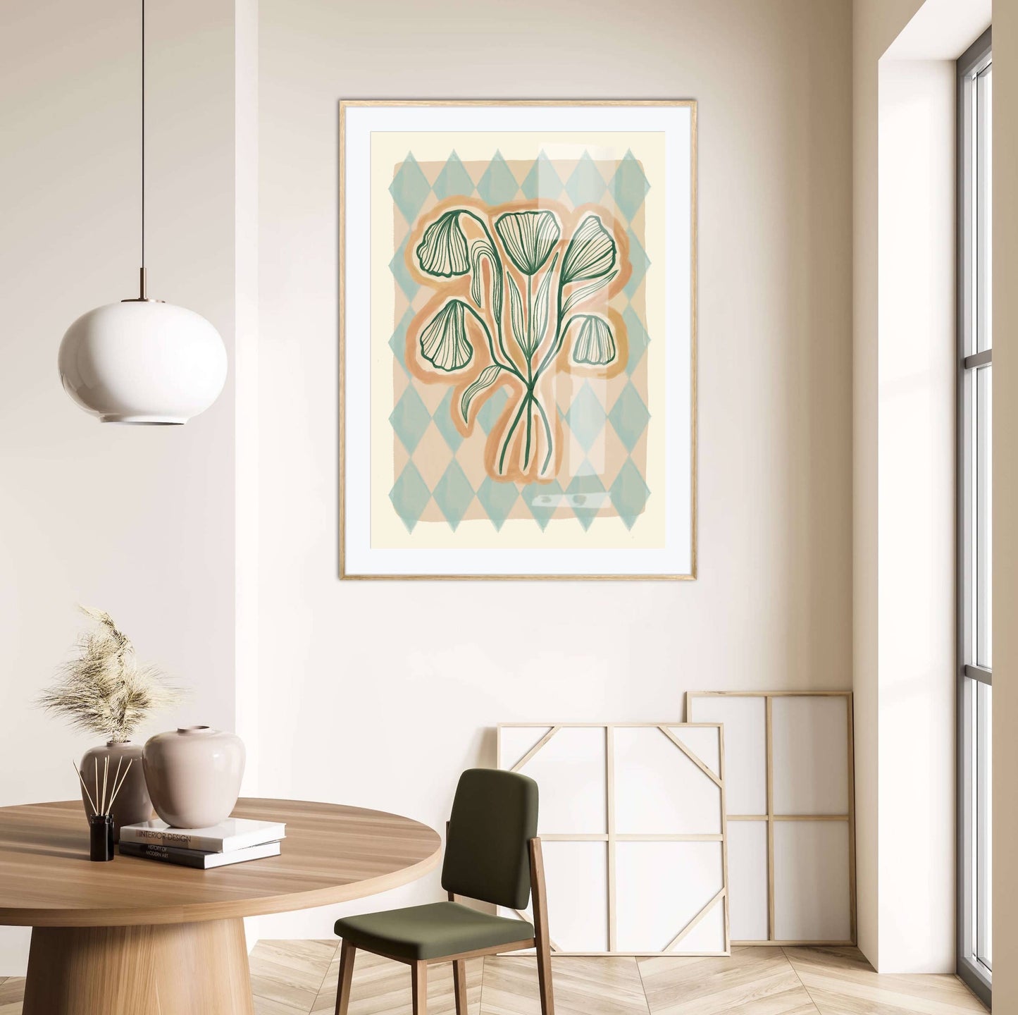 Floral Linje - Kunsttrykk - A5