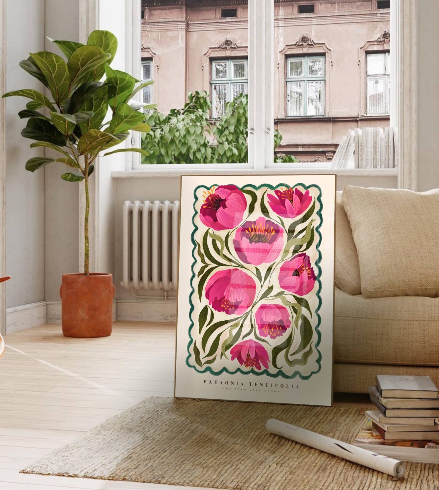 Sommer Peoner - Kunsttrykk - A3