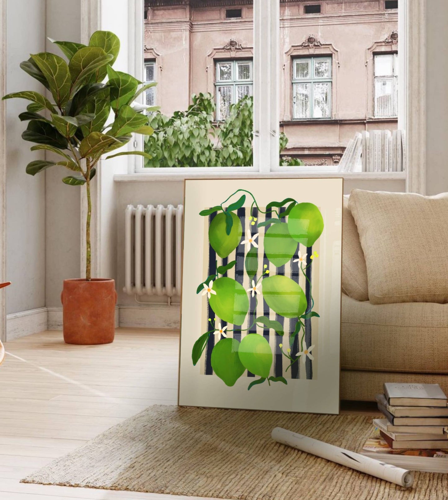 Lime Frukmarked - Kunsttrykk - A3