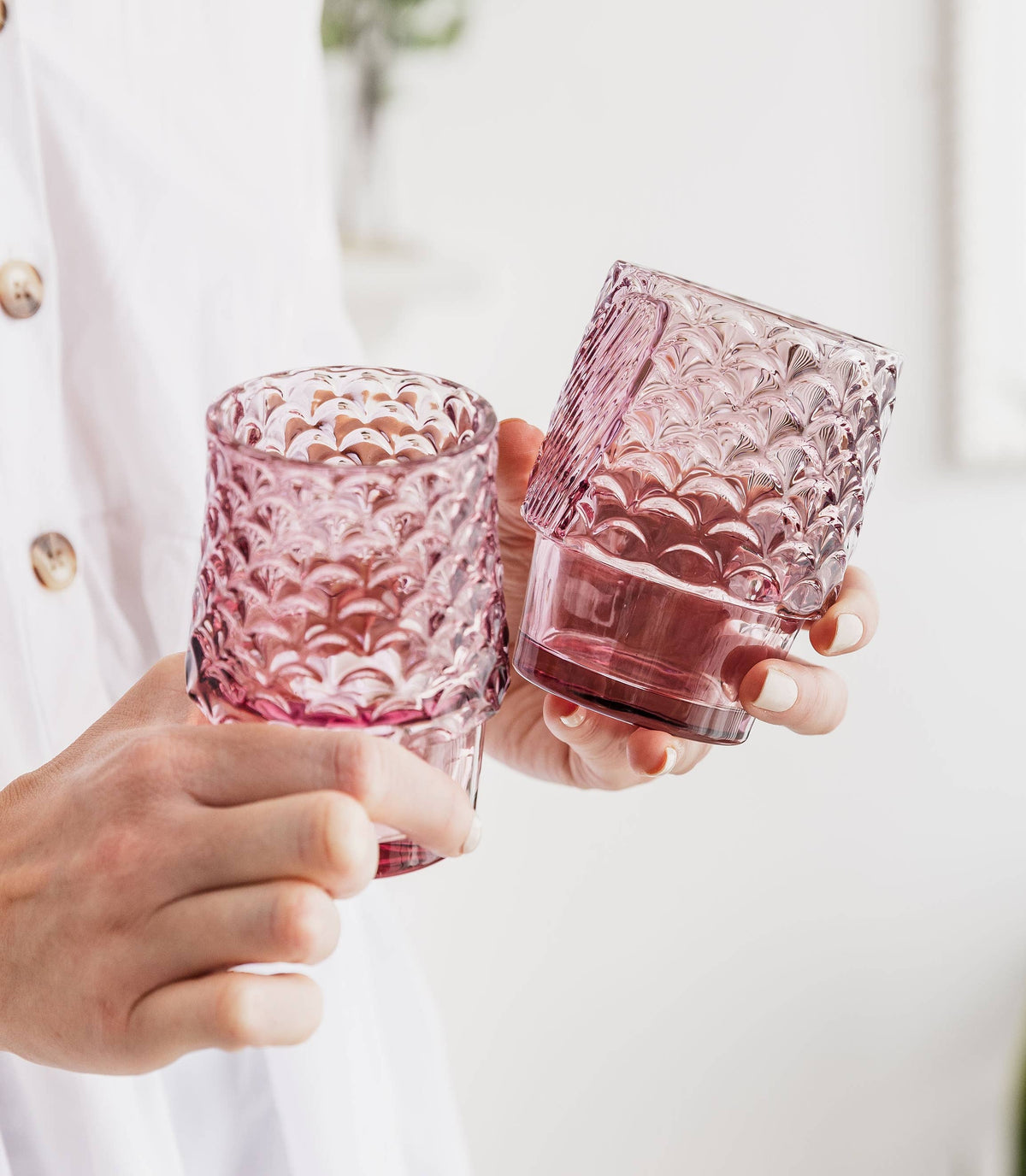 4 stk Stableglass – Fisk Rosa