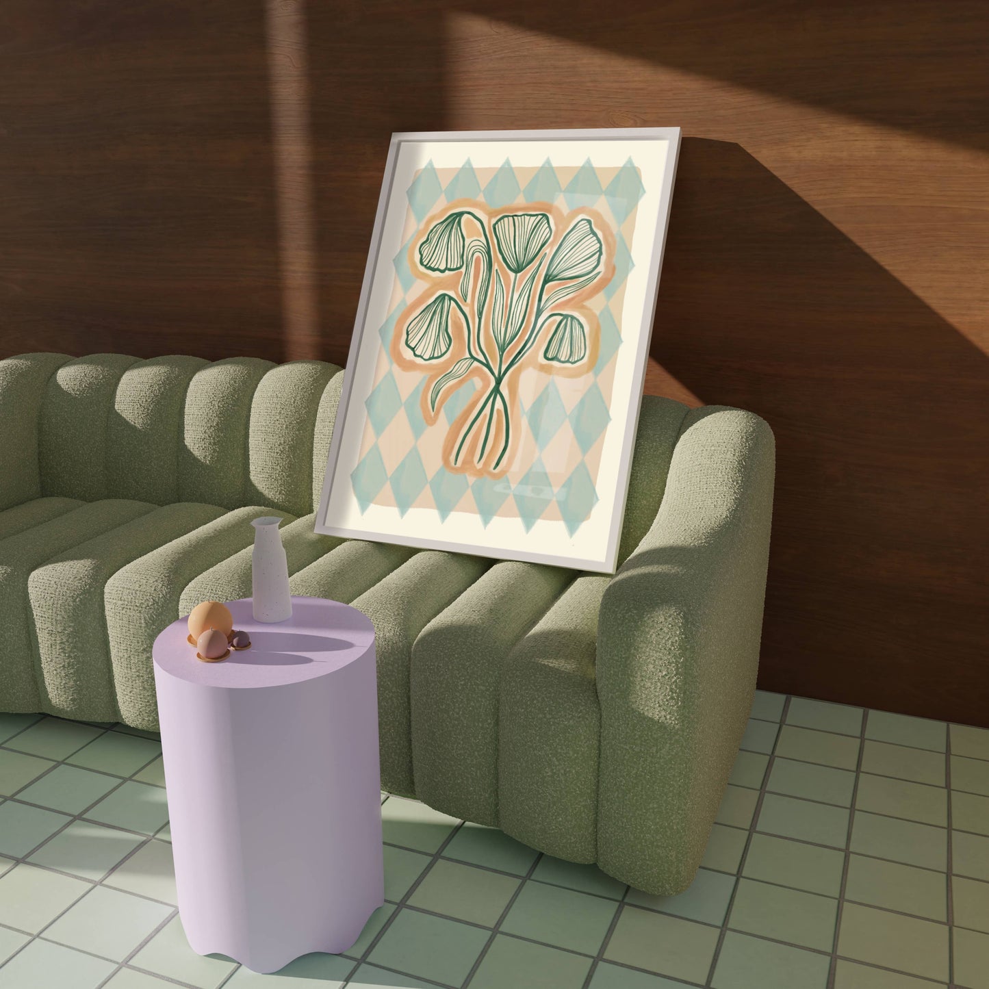 Floral Linje - Kunsttrykk - A5
