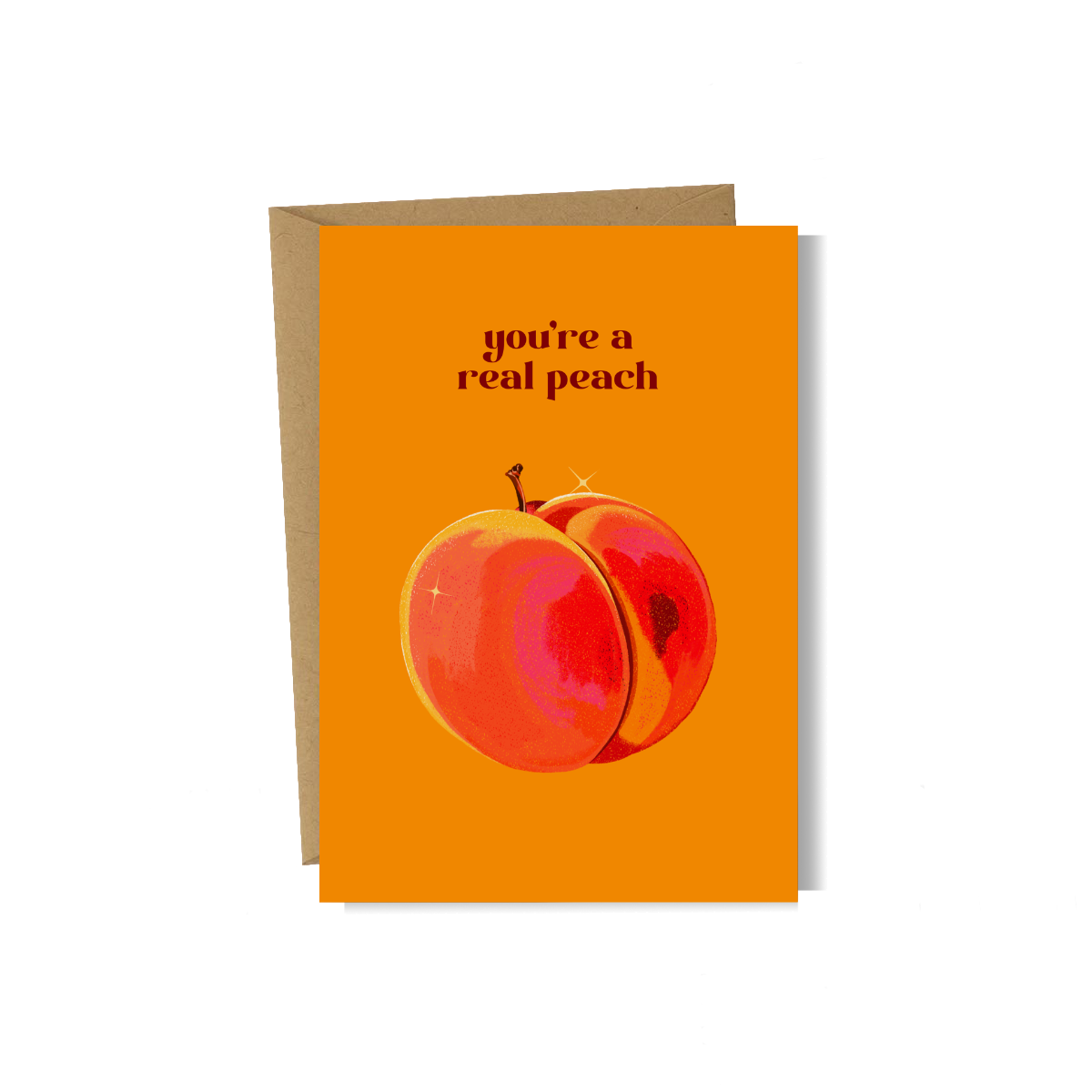 "Your're A Peach" Dobbelt Kort