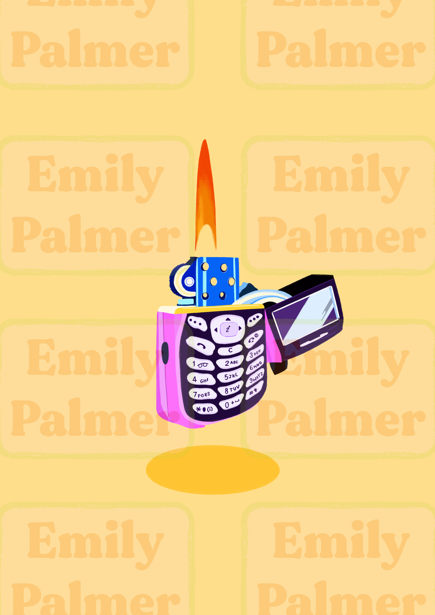 Cellphone Lighter Kunsttrykk A4