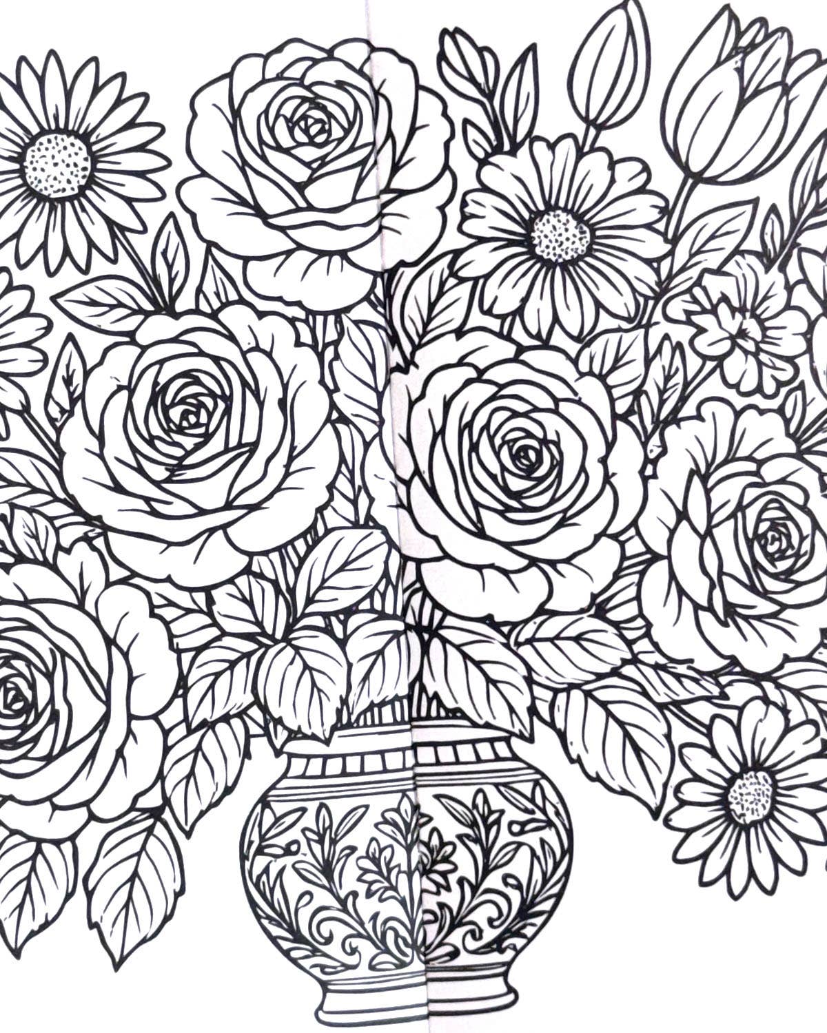 World of Flowers - Liten Fargeleggingsbok