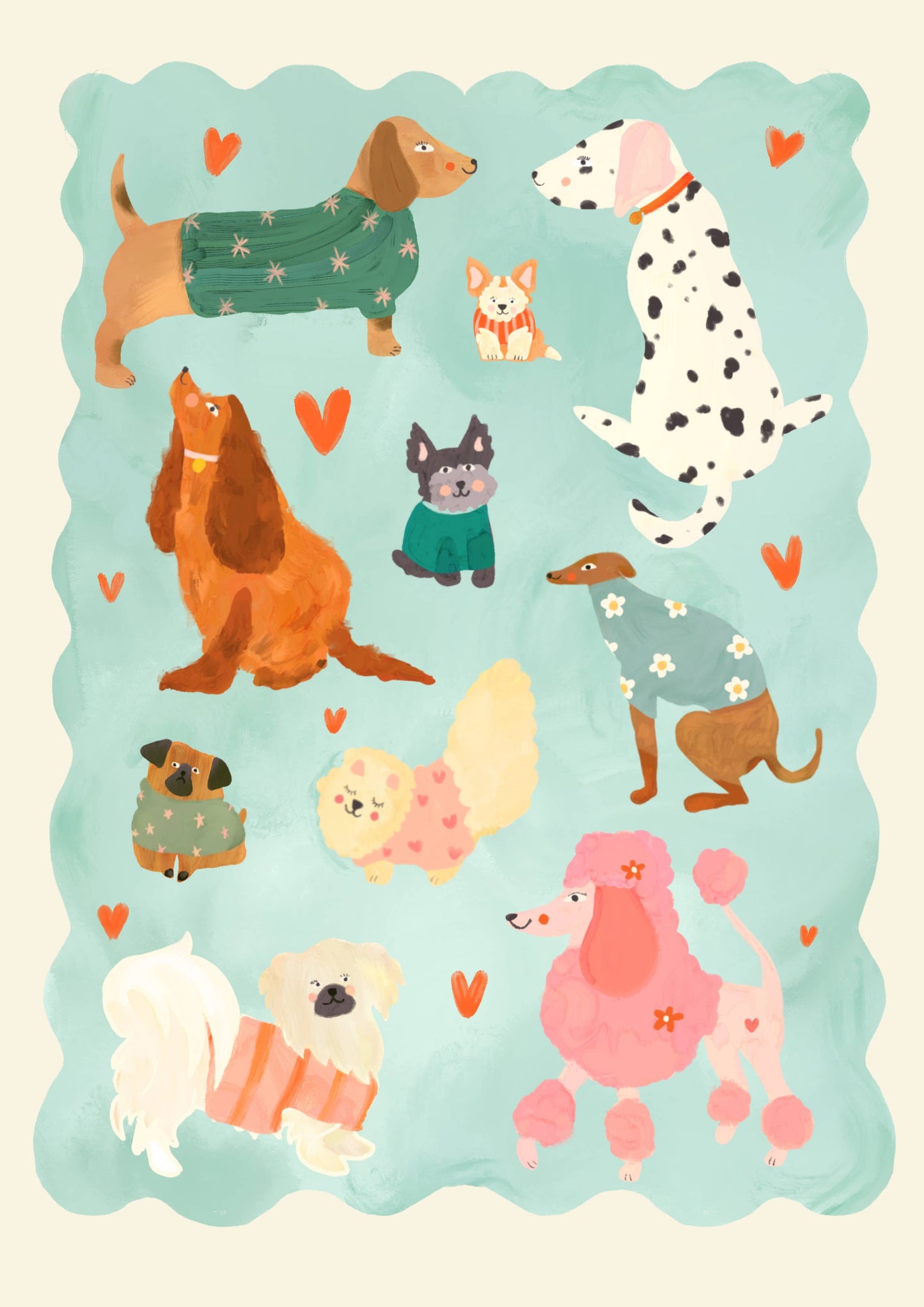 Puppy Love - Kunsttrykk - A4