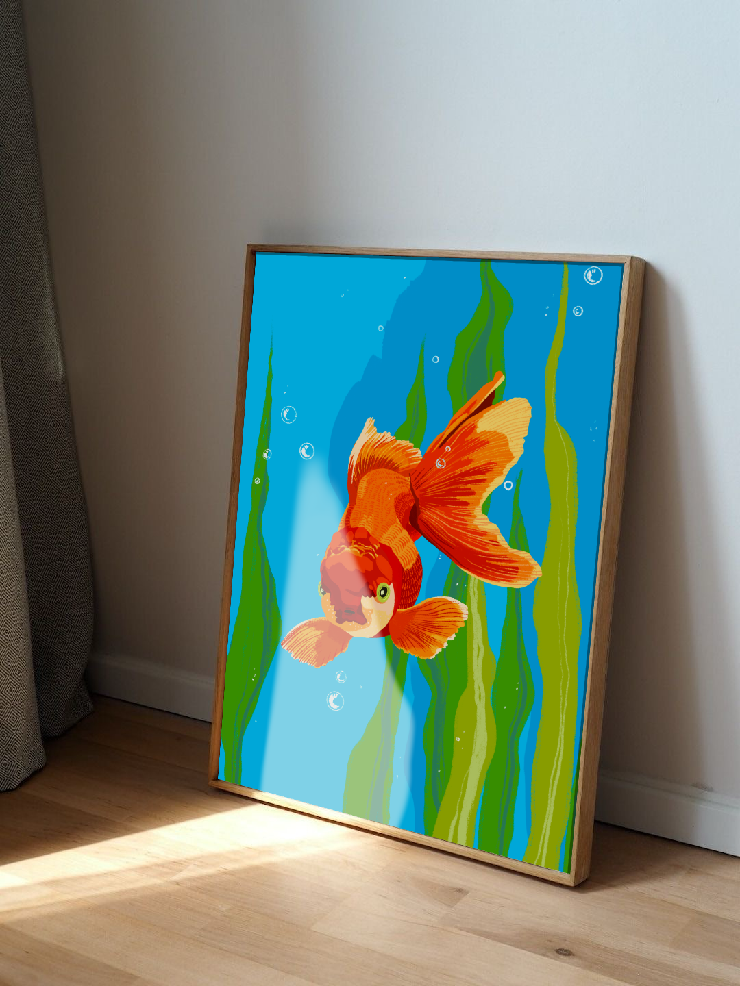 Vibrant Goldfish Kunsttrykk A5