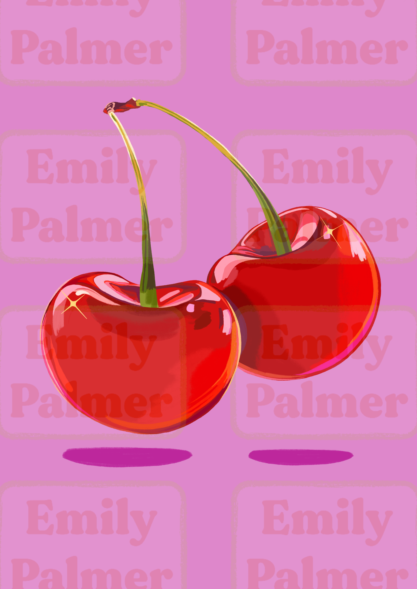 Pink Cherry Kunsttrykk A3