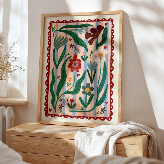 Boho Flower - Kunsttrykk - A4