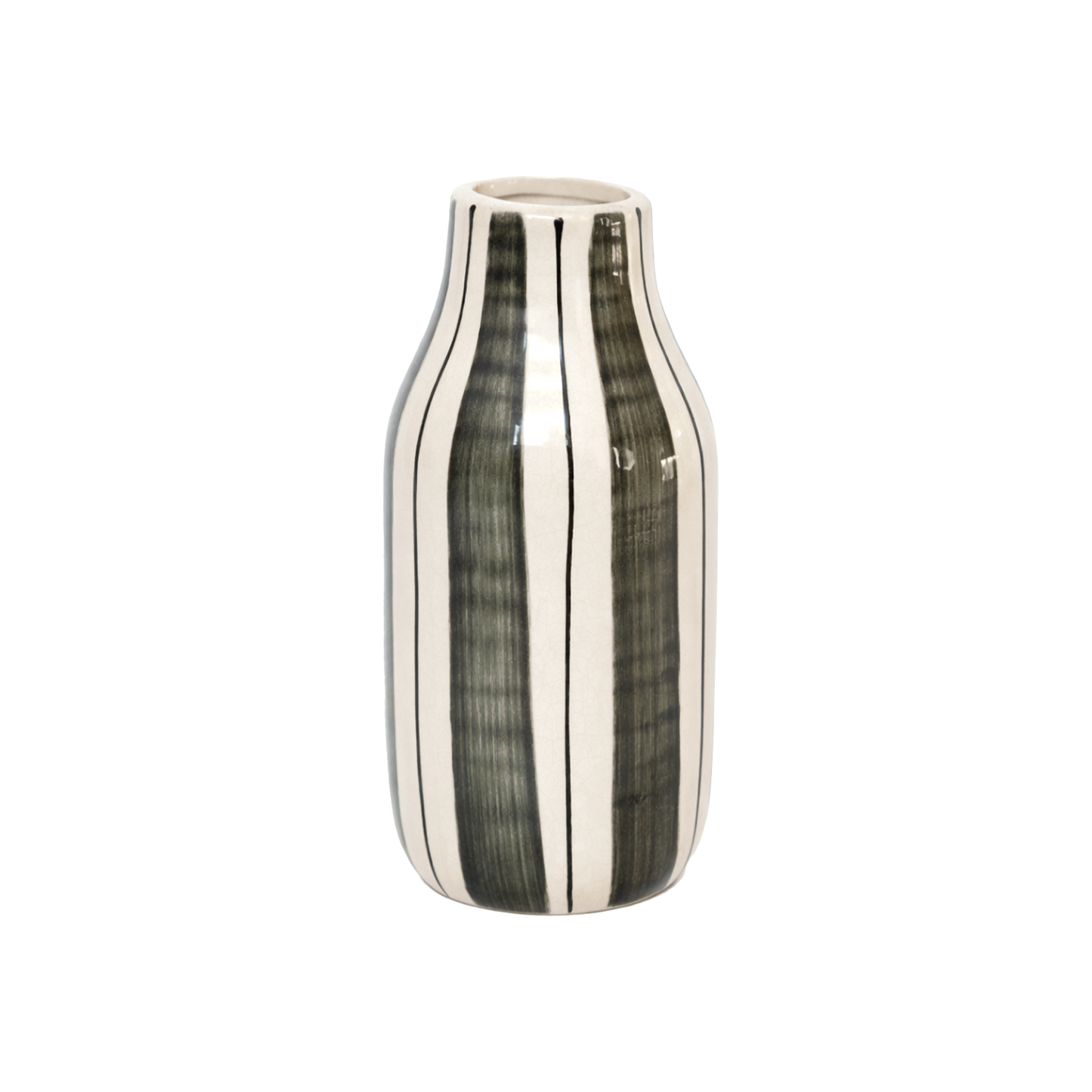 Medium Khaki Stripet Vase