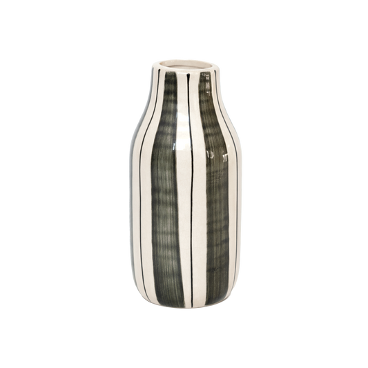 Medium Khaki Stripet Vase