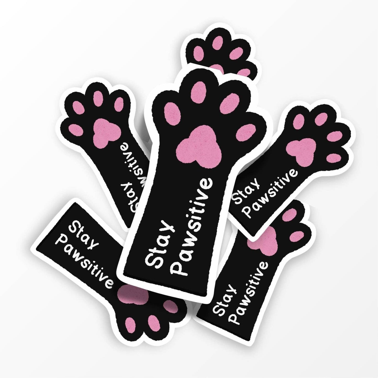 Stay Pawsitive Cat Klistremerke