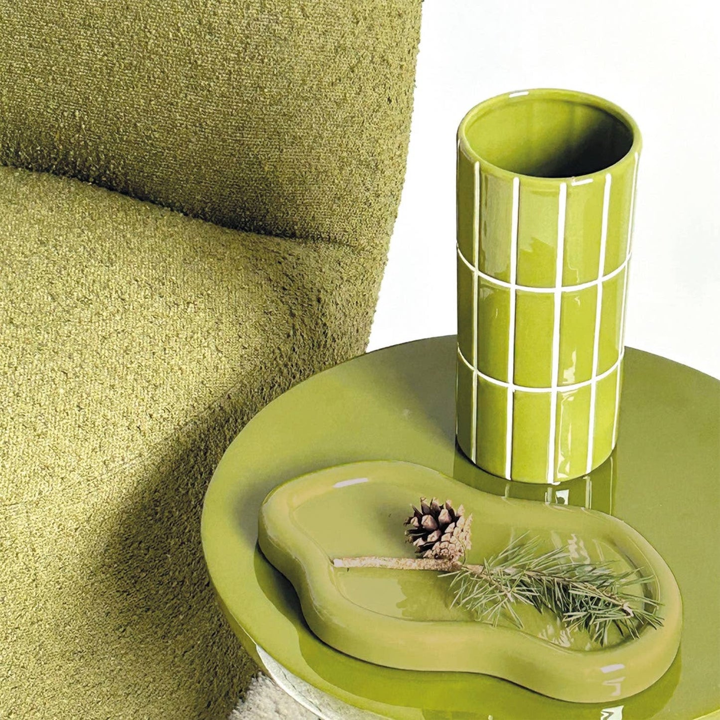 Khaki Flis Vase
