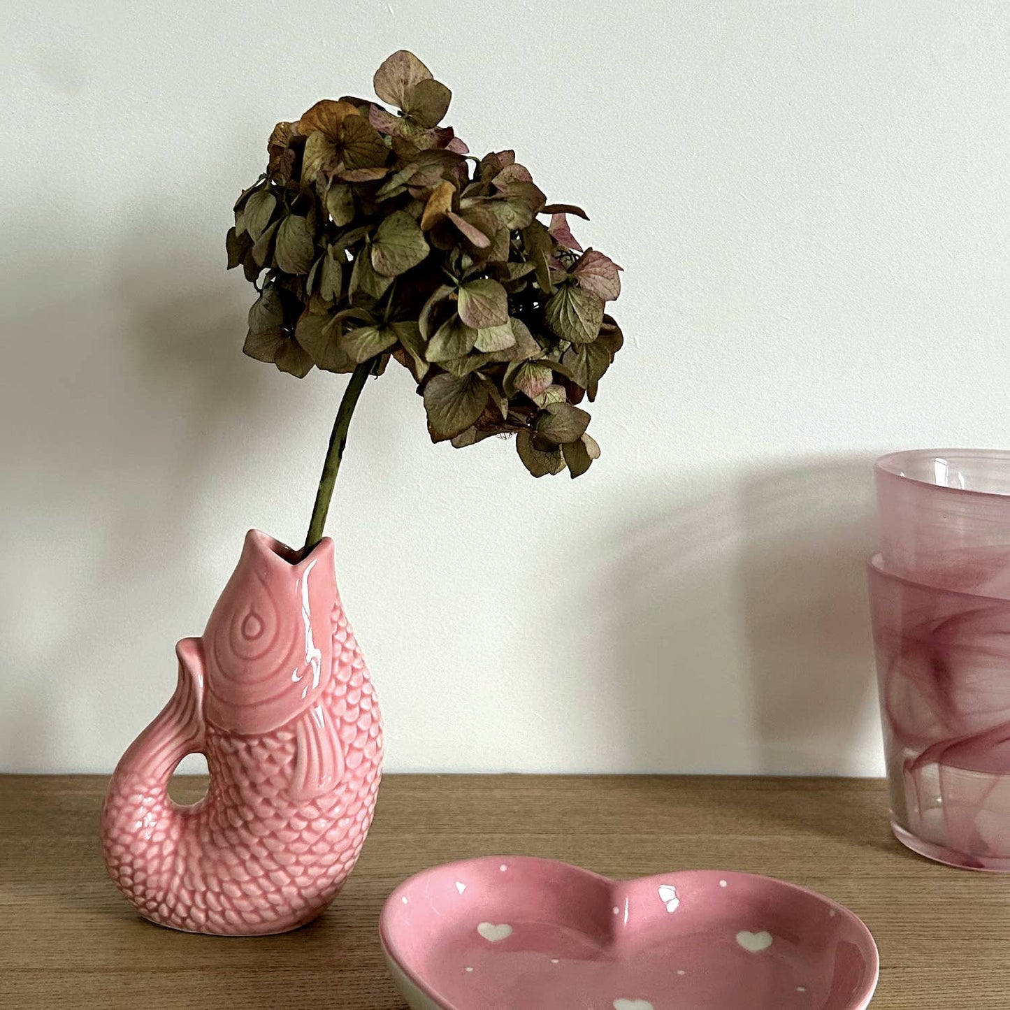 Liten Rosa Fisk Vase