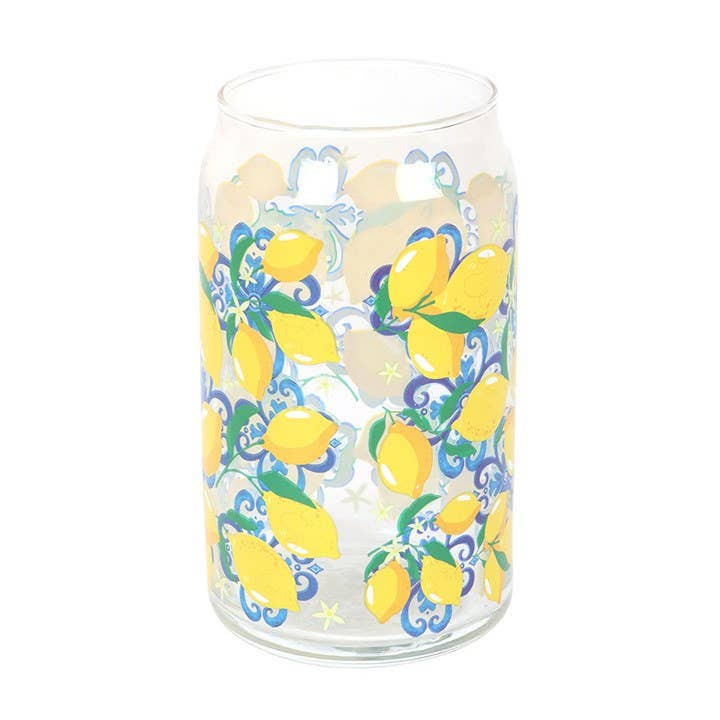Lemon Print Glass