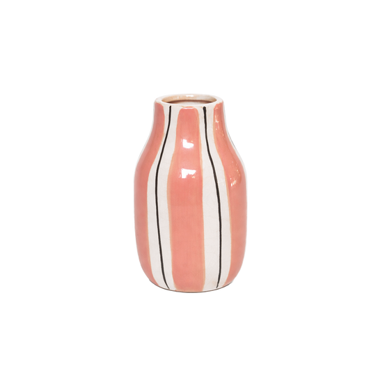 Liten Rosa Stripet Vase