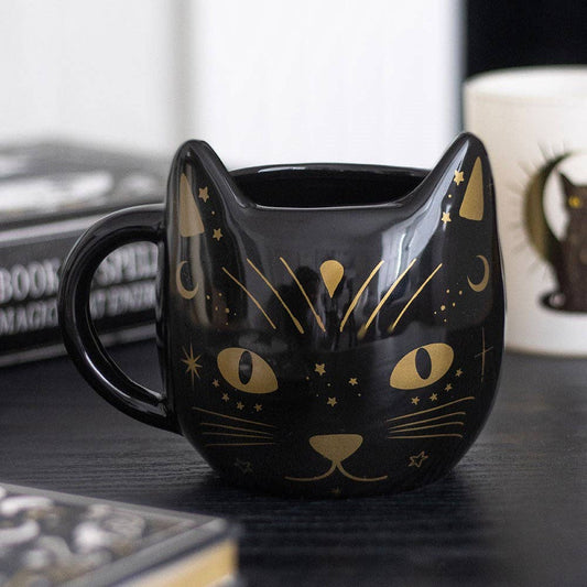 Svart Katt Kaffekopp