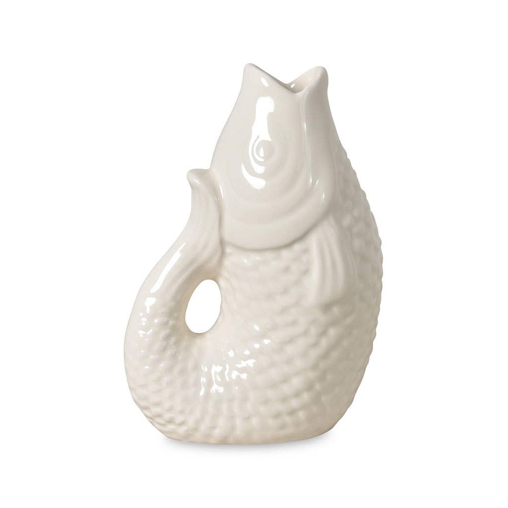Liten Hvit Fisk Vase