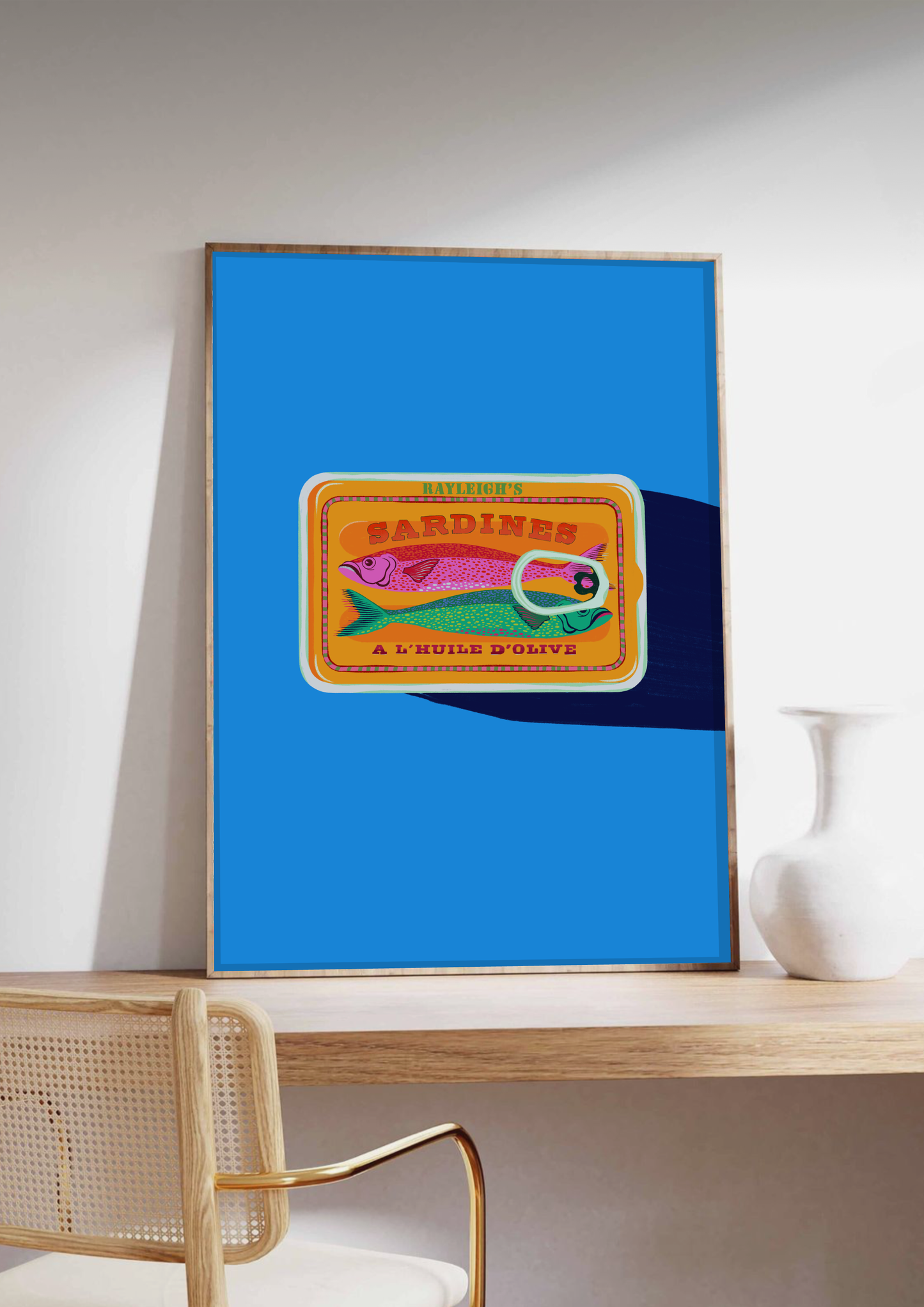 Sardine Tin Kunsttrykk A5