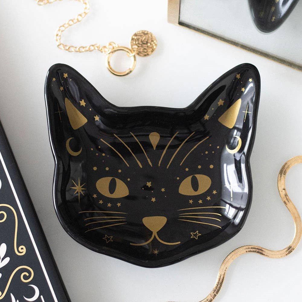 Svart Katt Trinket Skål