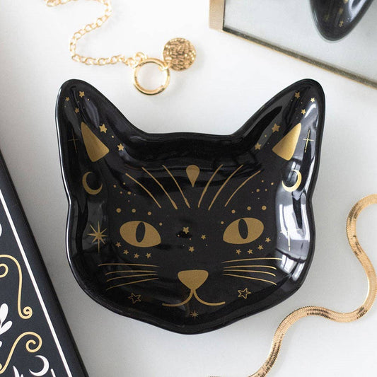 Svart Katt Trinket Skål