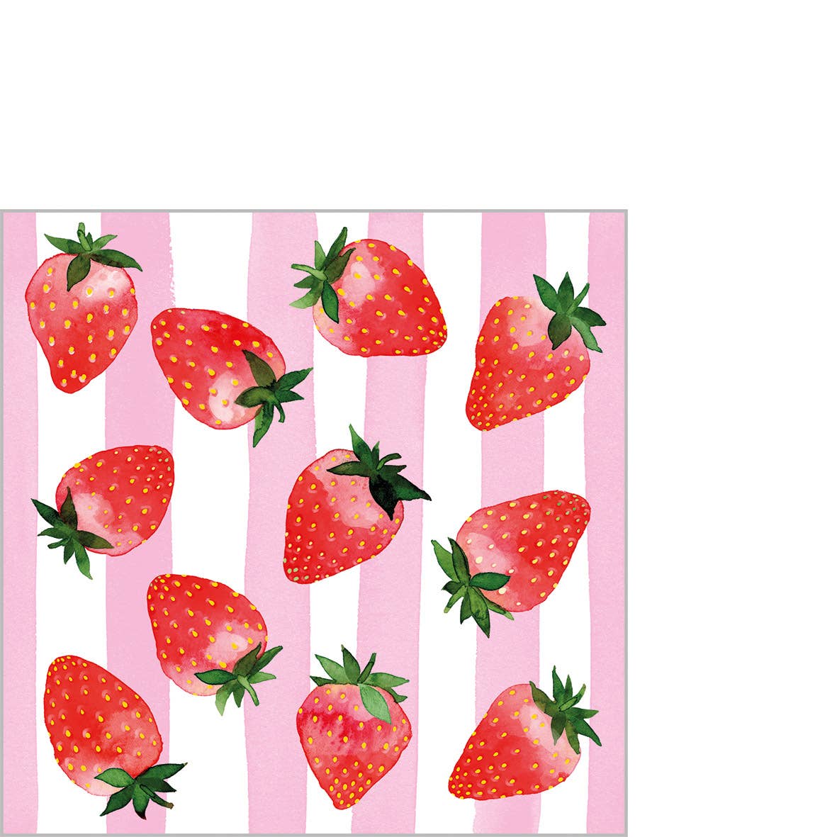 Strawberry & Stripes Servietter 25X25