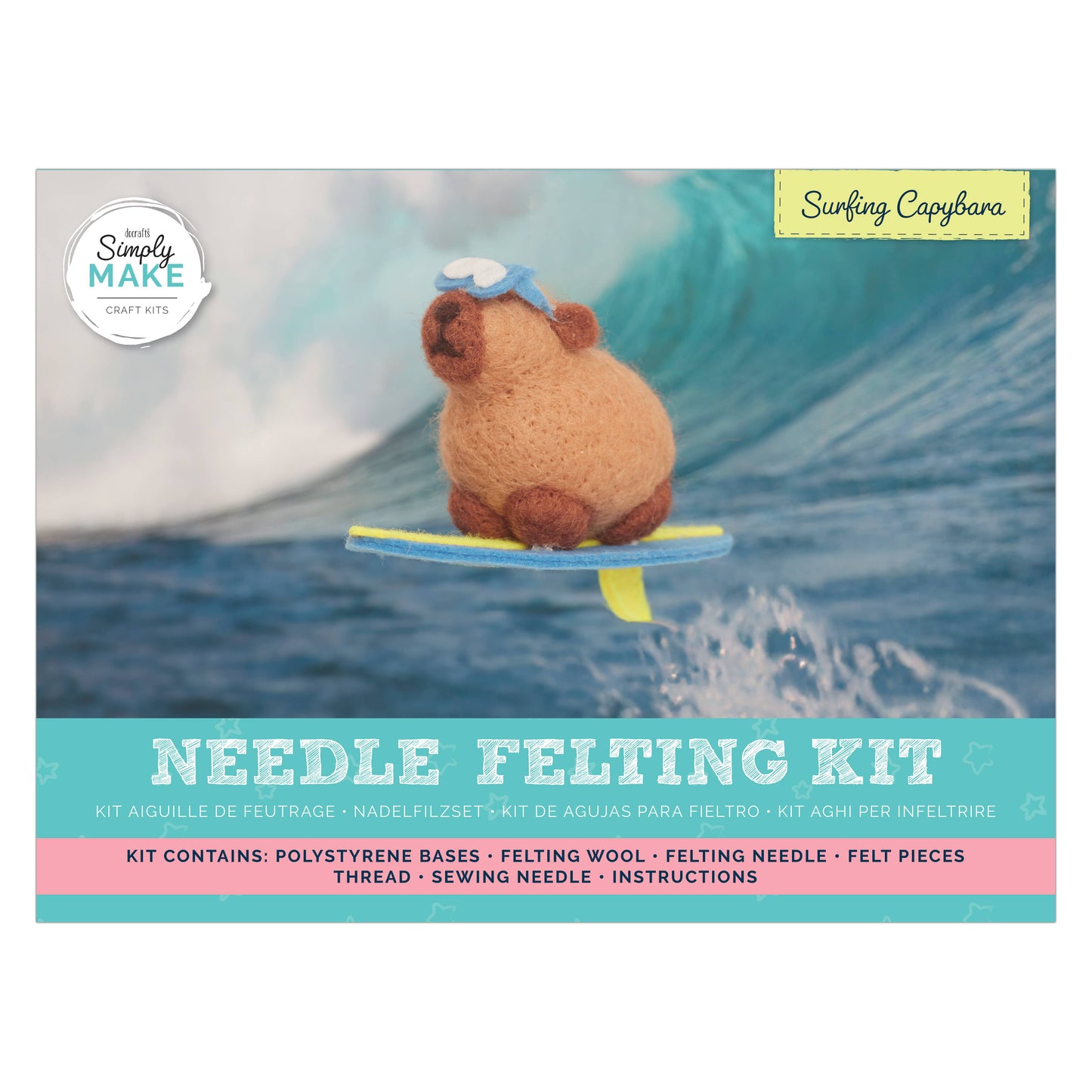 Nålefilting - Surfing Capybara