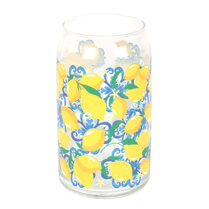 Lemon Print Glass