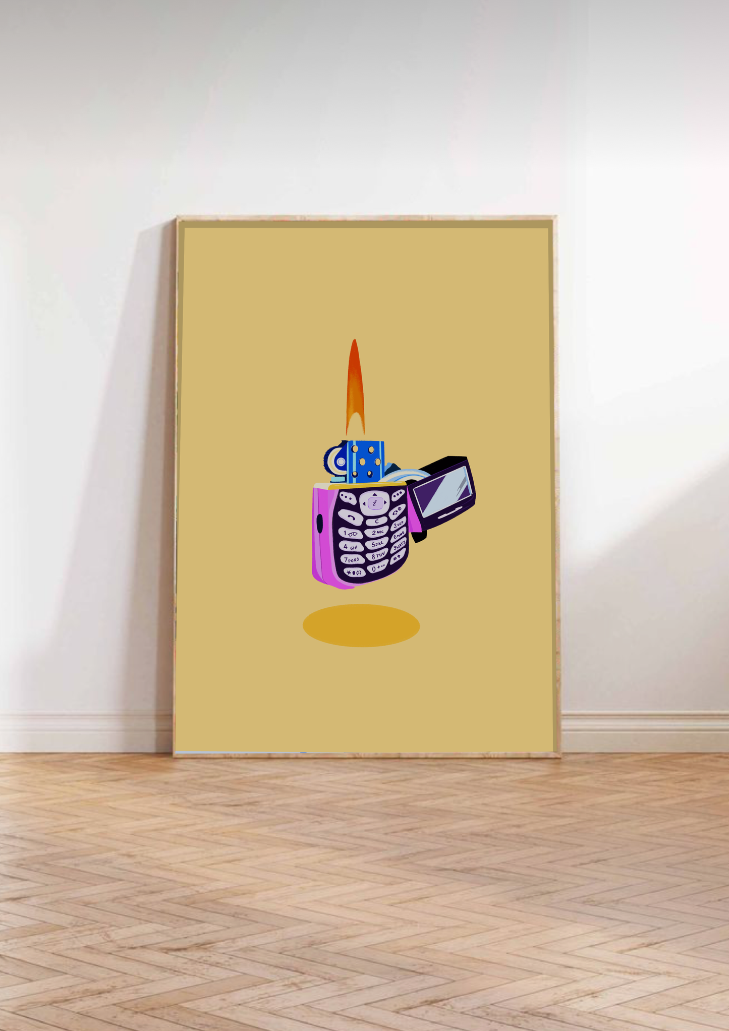 Cellphone Lighter Kunsttrykk A4