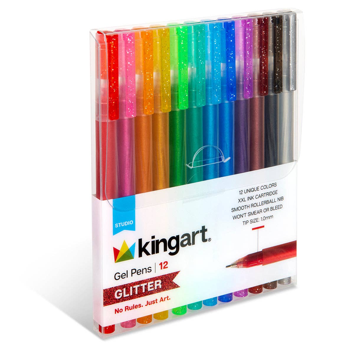 Glitter Gelpenner - 12-pk